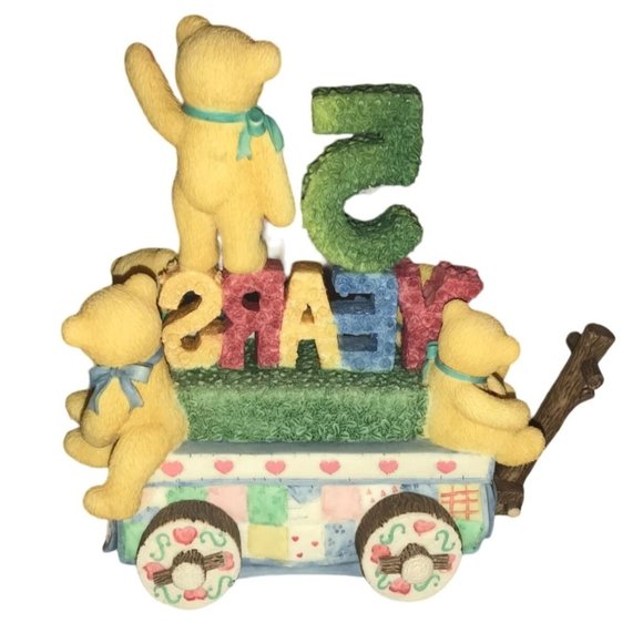 Cherished Teddies - Five Teddies on a Float - 5th Anniversary 1999 Members Only - Picture 3 of 9